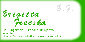brigitta frecska business card